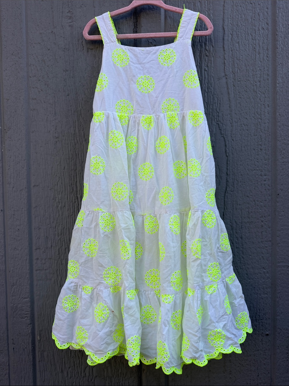 Mini Boden Girls' Tiered Broderie Sundress Size: 6-7Y